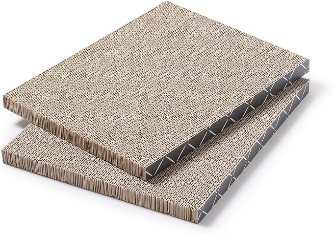 Hide & Scratch Cat Scratcher Pad – 2 Pack | Double-Sided Cardboard Refills - Image 5