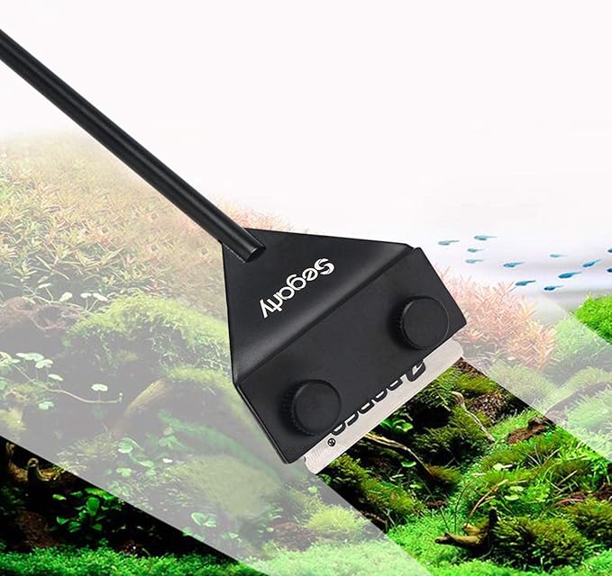 Segarty Aquarium Algae Scraper, 26.5" Stainless Steel Cleaner - Image 2