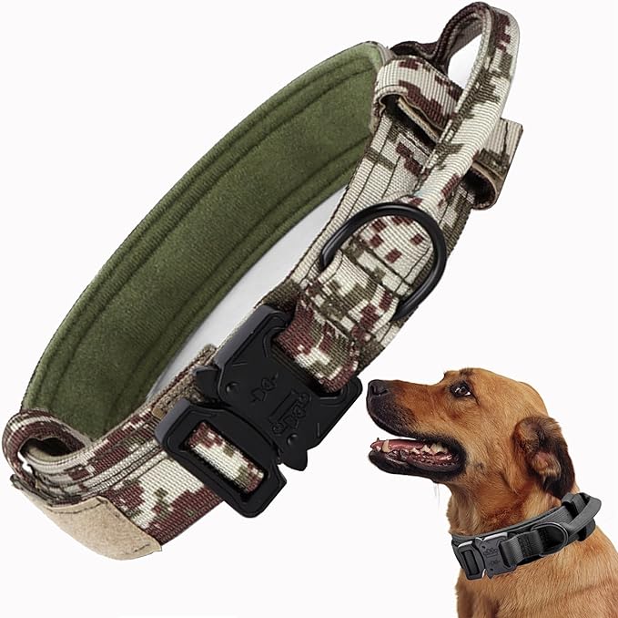 Tactical Dog Collar, Adjustable Military Training Nylon Dog Collar by CADONO