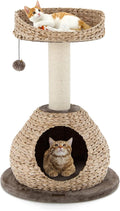 PETSITE Modern Cat Tree Tower, Paper Rope Natural Bowl Shaped by PETSITE