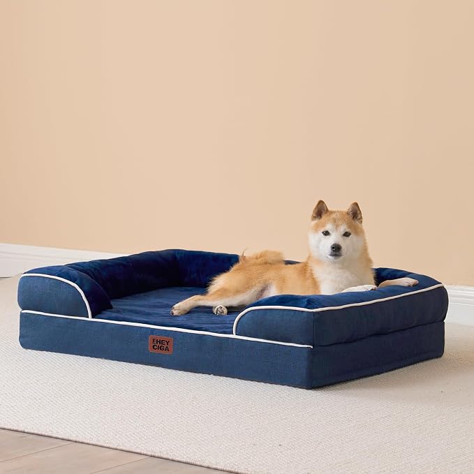 EHEYCIGA Egg-Crate Memory Foam Dog Bed, Waterproof, Large 41 x 27 x 6.5 inches - Image 9