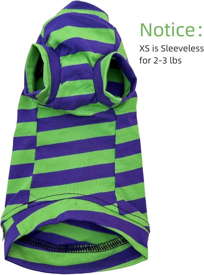 Vintage Stripes Sphynx Hairless Cats Shirt Cotton Cat Turtleneck Pet Clothes - Image 2