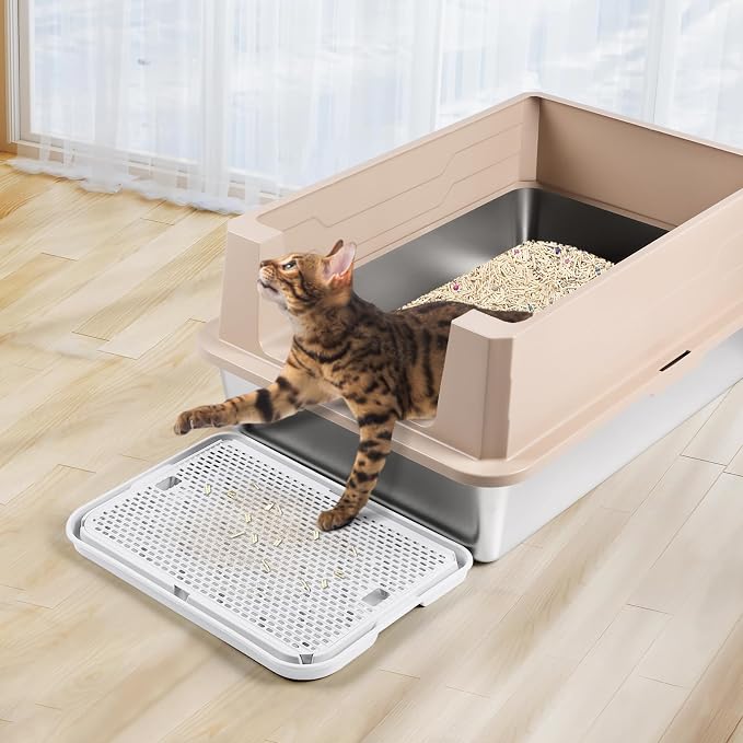 Large Cat Litter Box Step Mat, 16.5"x11.2" Cat Ramp Stairs, Cat Litter Catcher - Image 7