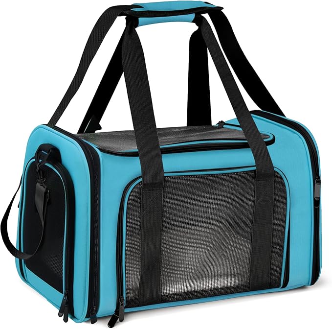 Henkelion Pet Carrier for Small Medium Cats Puppies up to 15 Lbs, Airline by Henkelion