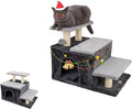 3-in-1 Pet Stairs for Cats for High Bed, Adjustable Dog Steps, Modular 3-Tier by Hapineko