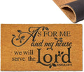 Coir Door Mat Outdoor Mats For Home Entrance, As FOR ME and My House We Will by Assaoy