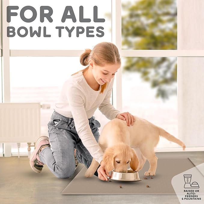 Dog Food Mat - Raised Edges Dogs Mat - Image 6