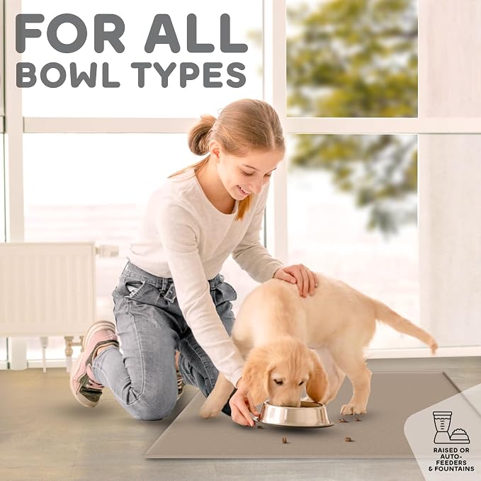 Dog Food Mat - 24x15 Raised Edges Dogs Mat - Image 6