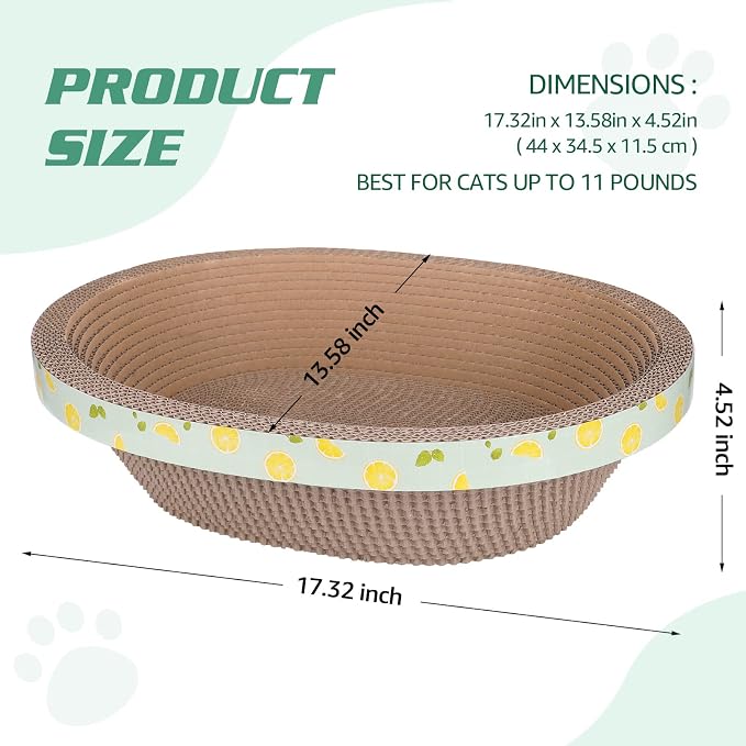 Oval Cat Cardboard Scratcher - Image 5