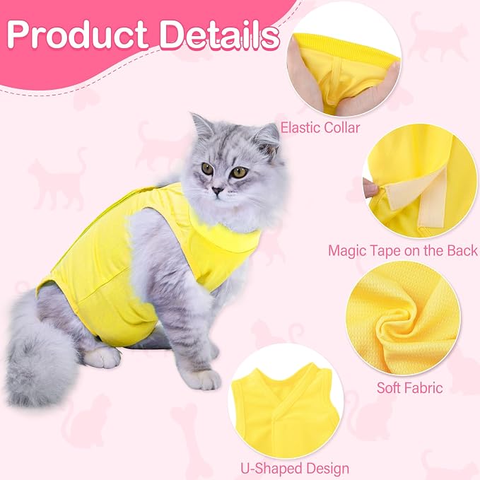 Cat Recovery Suit for Abdominal Wounds or Skin Diseases, Cat Onesie for Cats - Image 3