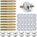 12 Sets Bird Cage Screws Bird Perch Stand Platform Accessories 24 Washers 12 by Unknown