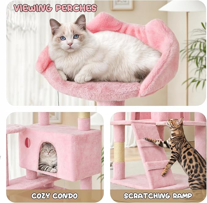 MoNiBloom 60 Inch Cat Tree Tower - Image 7