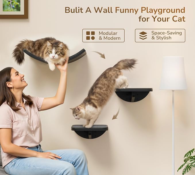 Wall Mounted Curved Cat Hammock - Image 4