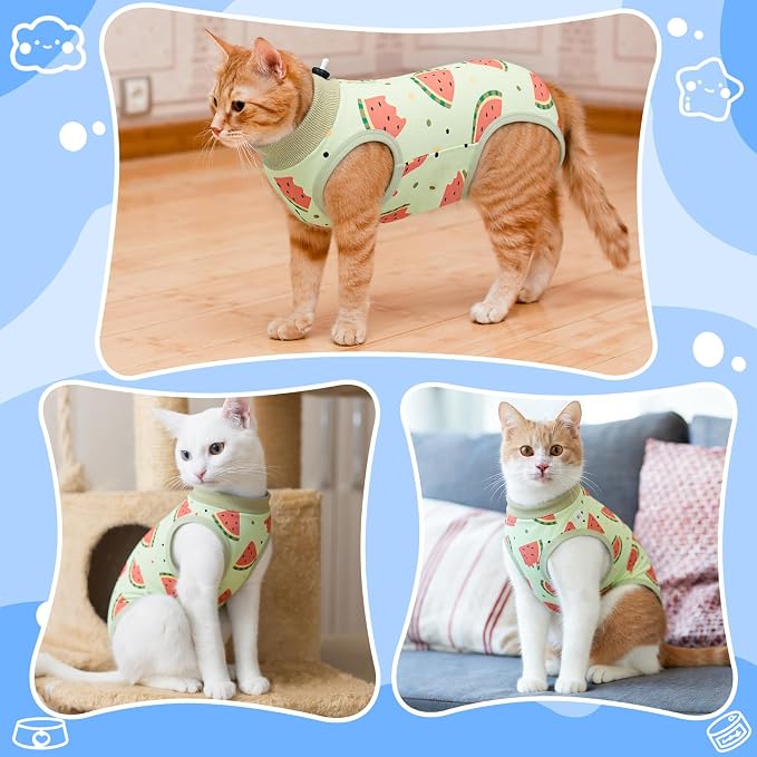 Coppthinktu Cat Recovery Suit Female, Breathable Cat Onesie After Surgery Female - Image 6