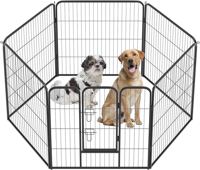 BestPet | Dog Playpen | 32 Inch, 6 Panels | Heavy Duty Metal Pet Exercise Pen | by BestPet