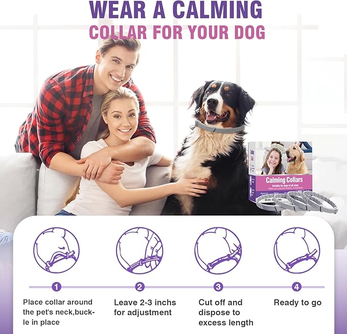 Calming Collar for Dogs 4 Packs Dog Pheromone Calm Collars Relief Anxiety - Image 6