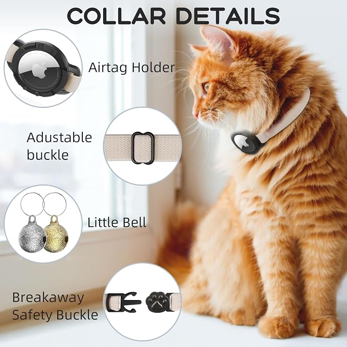 AirTag Cat Collars, Stretchy Collar - Image 5