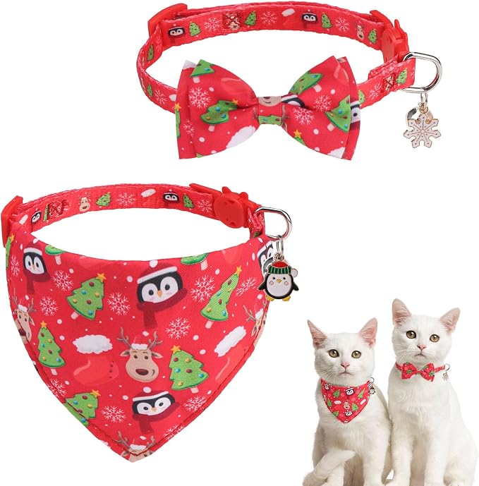 SCENEREAL Christmas Cat Bandana Collar by SCENEREAL