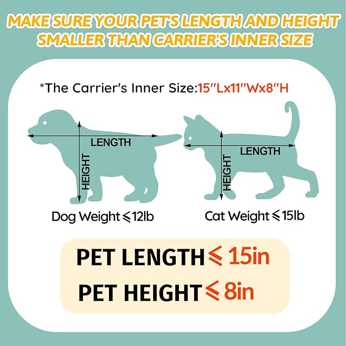 Petskd Pet Carrier 17x13x9.5 Southwest Airline Approved, Pet Travel Carrier Bag - Image 4