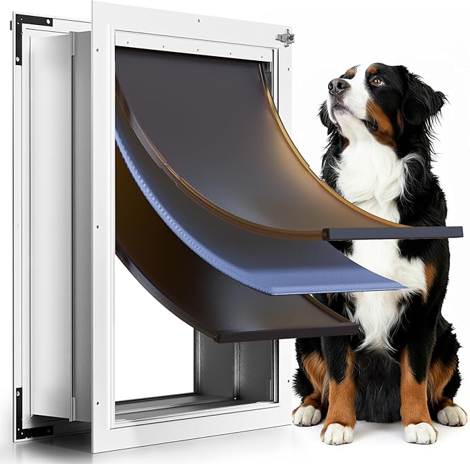 3-Flap Insulated Aluminum Dog Door by PETCOMING