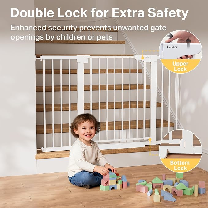 Cumbor 2 Pack 29.7"-51.5" Extra Wide Baby Gate - Image 4