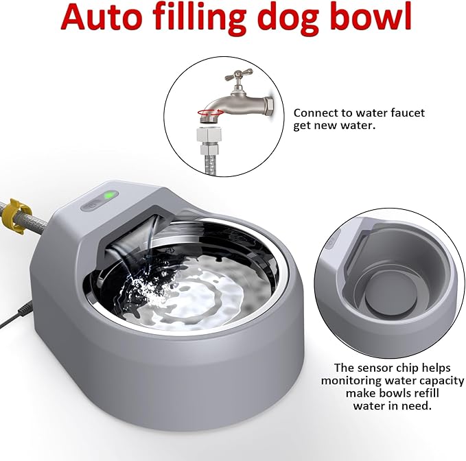 Dog Water Fountain Auto Filling Dog Water Dispenser Connect Water Supply - Image 3