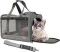 Cat Carriers Soft Grey Small Dog Carrier Airline Approved, Pets Travel Bag by PATAZONE