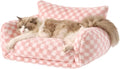 Hollypet Cat Bed Fluffy Plush Mutifuctional Double-Layer Soft Pet Couch by Hollypet