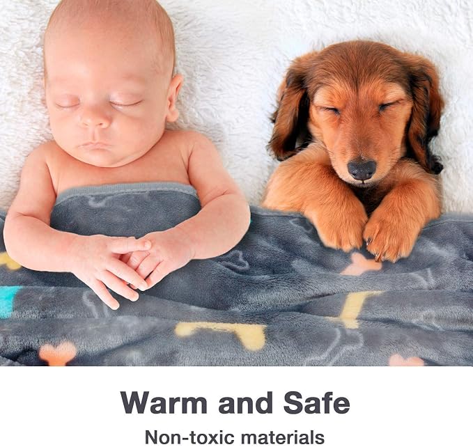 Allisandro Luxurious Dog Blanket, 350 GSM Super Fuzzy Microplush Fleece Pet - Image 4