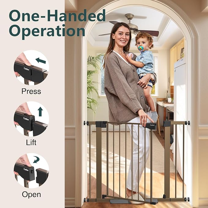 Cumbor 29.7-40.6" Baby Gate for Stairs, Mom's Choice Awards Winner-Dog Gate for - Image 7
