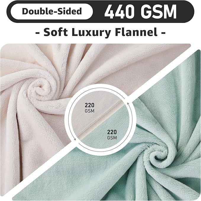 LOOBANI Waterproof Blanket for Bed: Reversible Soft Flannel Twin Bed Blanket - Image 6