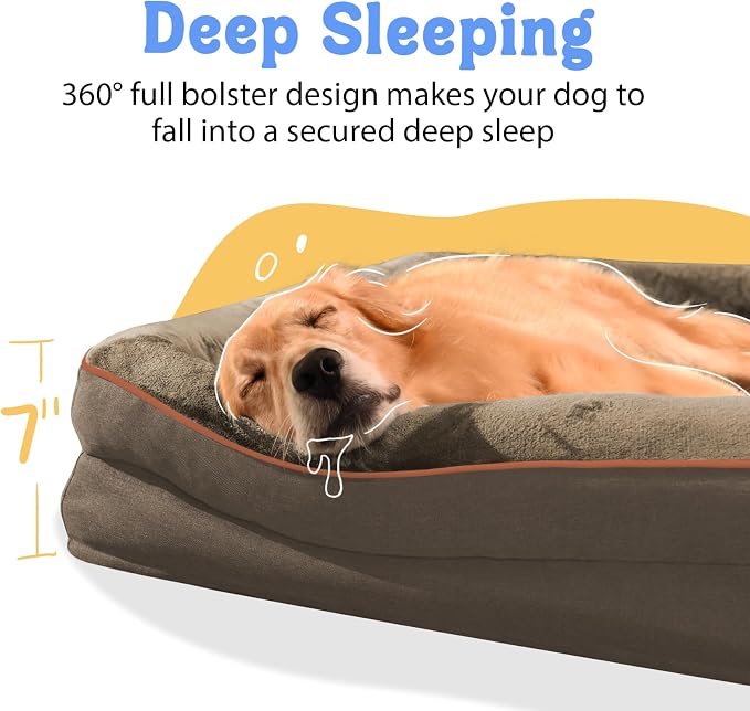 Washable Orthopedic Large Dog Bed -XL Large Dog Bed - Image 3