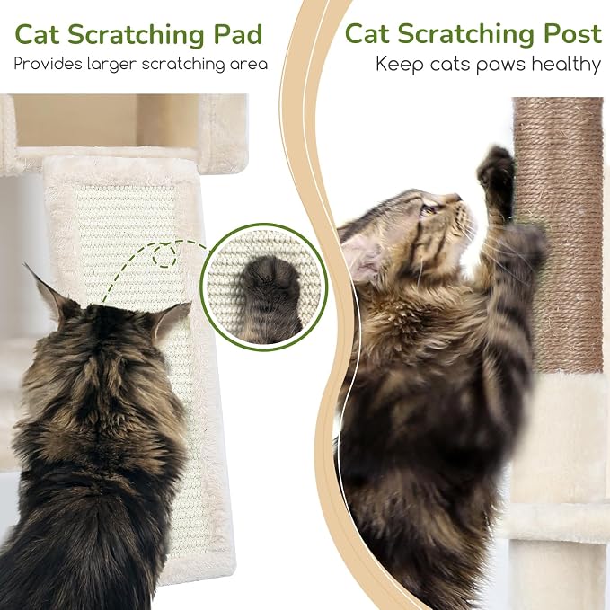 Globlazer Heavy Duty Cat Tree Tower, 70inch Sturdy Cat Tree - Image 5