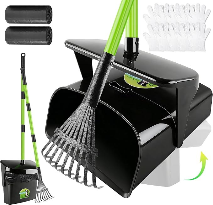 Pooper Scooper Swivel Bin & Rake by YALUMO