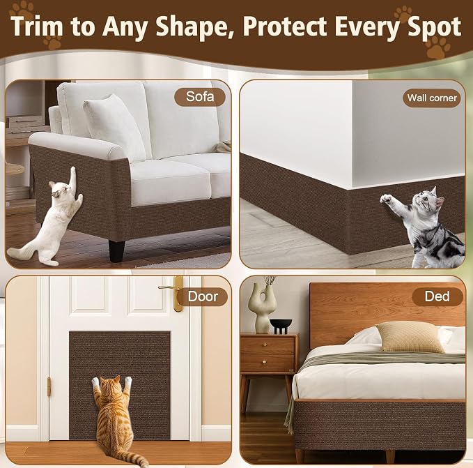 Cat Scratch Furniture Protector – DIY Climb Scratch Mat, Couch Protector from - Image 5