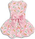 Easter Dog Dress with Pink Bunny Print, Cute Spring Pet Skirt by PohshidoPet