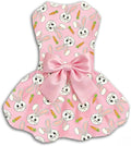 Easter Dog Dress with Pink Bunny Print, Cute Spring Pet Skirt by PohshidoPet