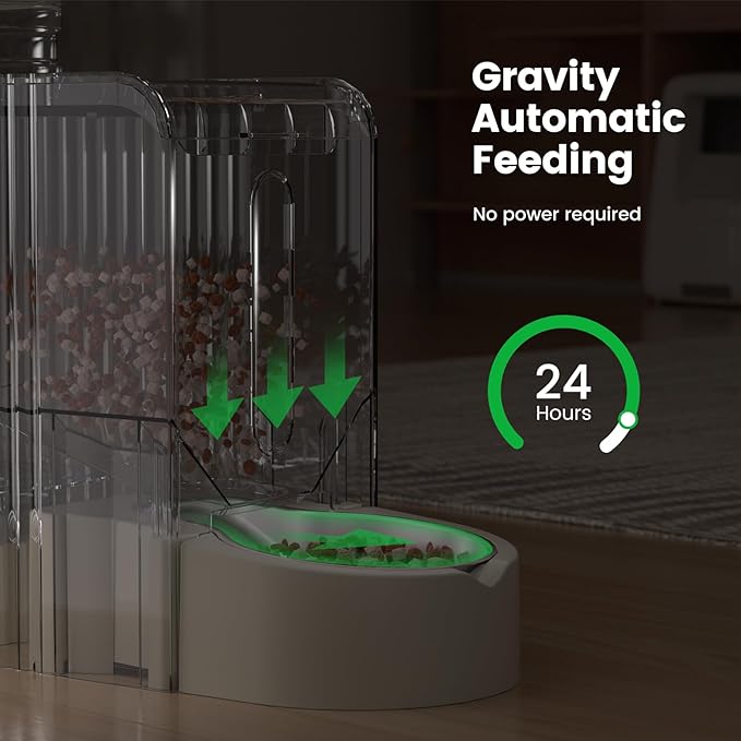 Gardner Pet Gravity Automatic 2-in-1 Pet Feeder, 0.8 Gallons*2 Cat Feeder and - Image 4