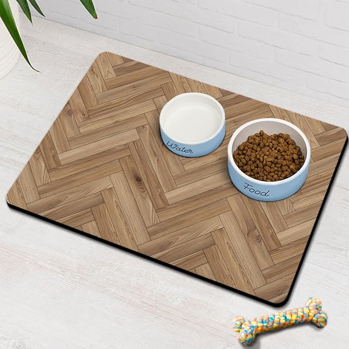 Pet Feeding Mat for Floors Waterproof Dog Mat for Food and Water Absorbent - Image 3