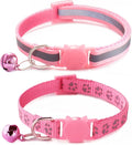 Pink Breakaway Cat Collar with Bells, Break Away Kitten Collar with Bells by YOUALSO