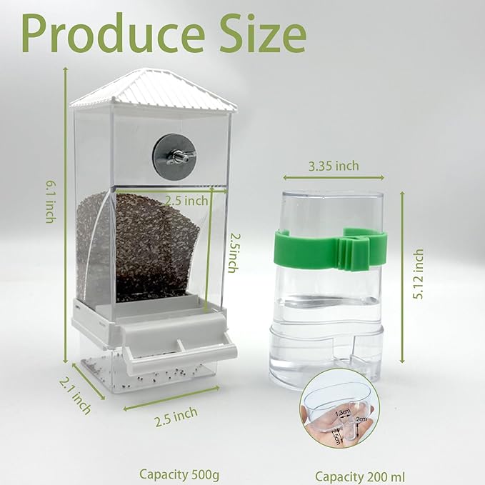 No Mess Bird Feeder Water Dispenser Set, Automatic Bird Feeder - Image 2
