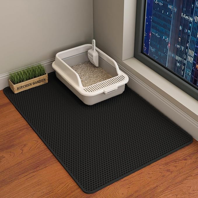 HCY&WLD Cat Litter Mat, 45x26/35x24/30x22/24x18 Inch Double Layer Cat Litter by HCY%26WLD