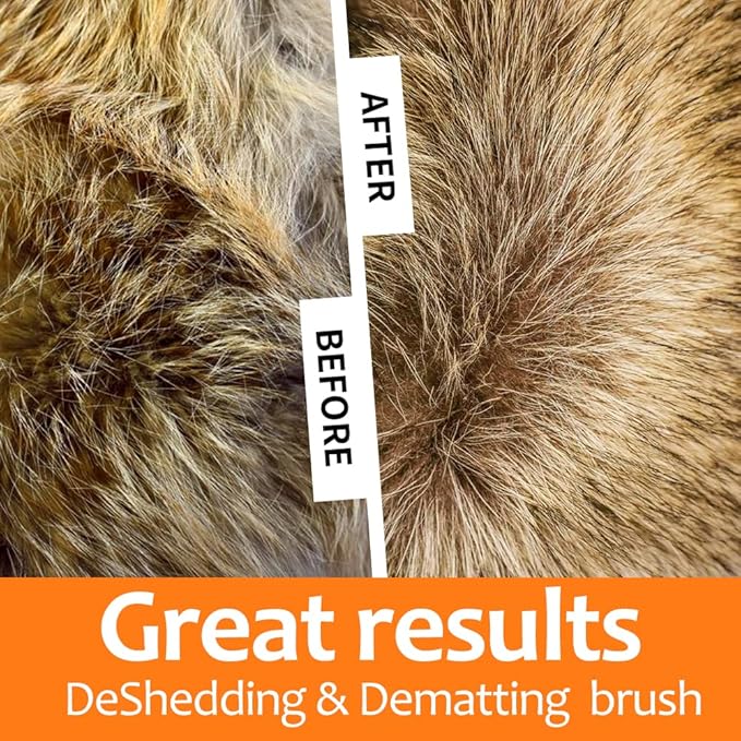 Undercoat Rake for Dogs, 2 in 1 Dematting Comb & Deshedding Tool for Long Hair - Image 2