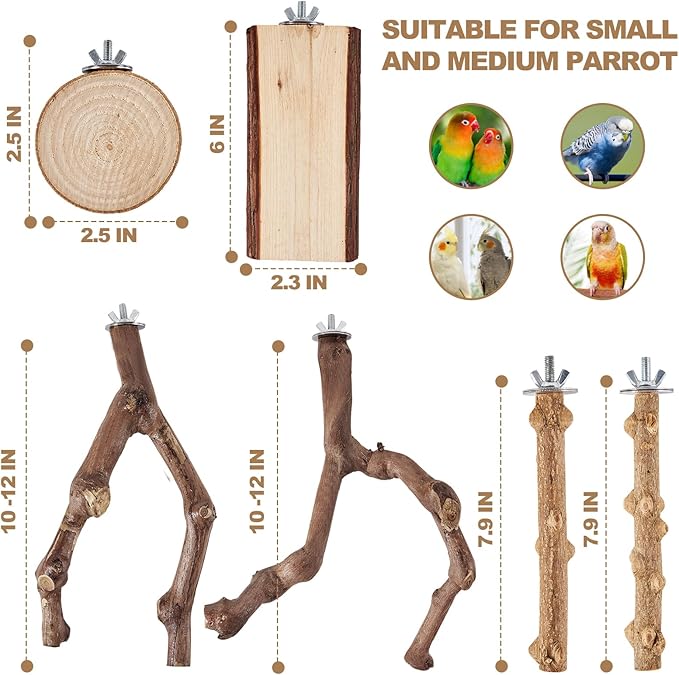 6-Piece Bird Perch Set - Image 5
