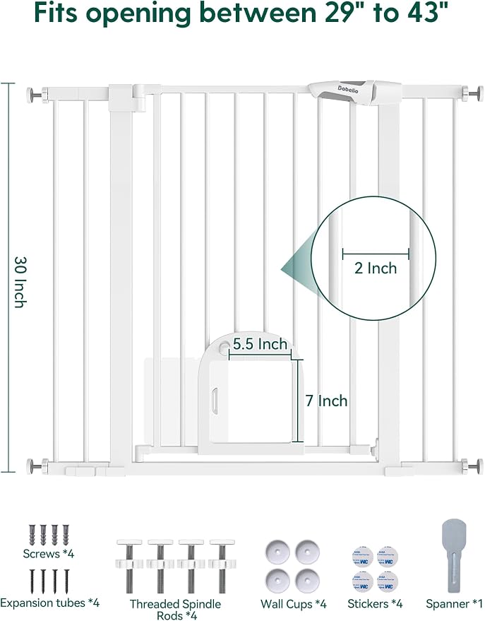 Babelio 36" Tall Upgraded Baby Gate - Image 8