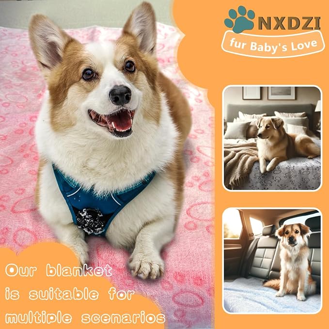 Dog Blankets for Medium Large Dogs, 3 Pack Washable 41" x 31", Fuzzy Soft Puppy - Image 4