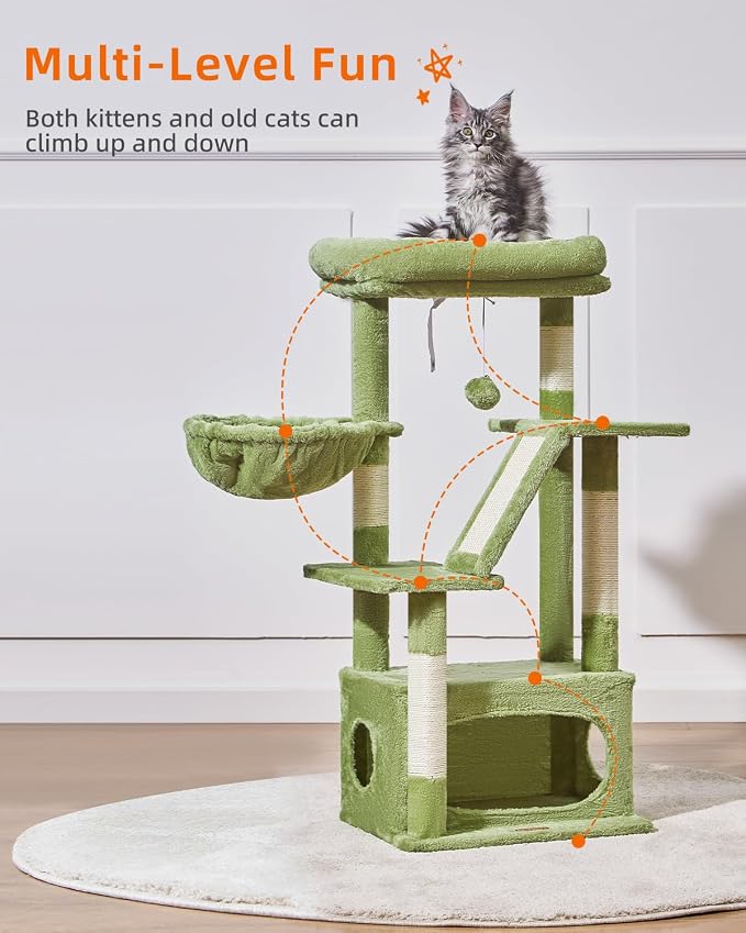 Taoqimiao Cat Tree, 38.5-Inch Cat Tower - Image 8
