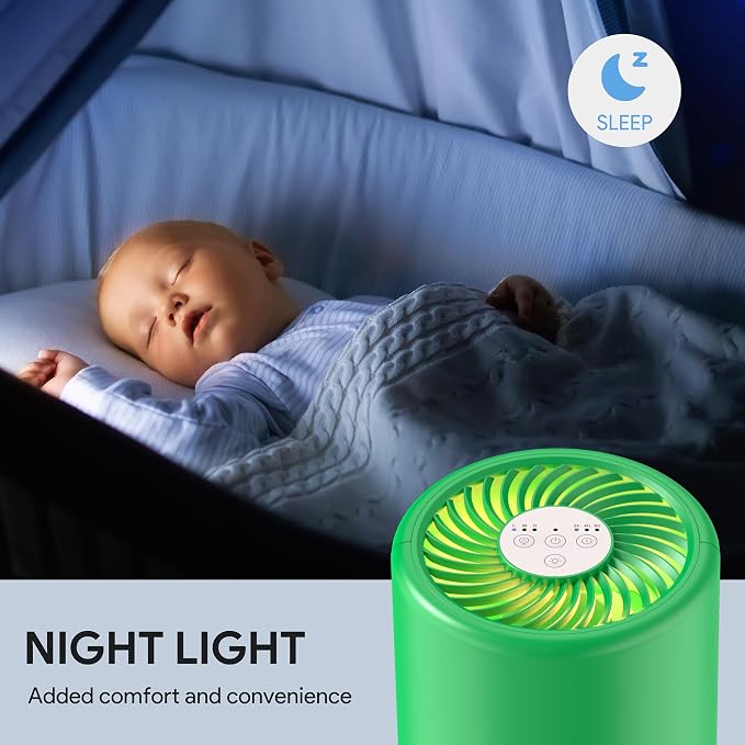 FULMINARE Air Purifiers for Home Bedroom H13 HEPA Air Purifier, 3 Speeds - Image 8
