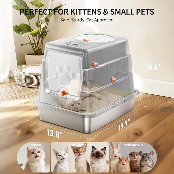 Stainless Steel Cat Litter Box - Image 3