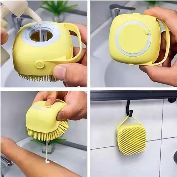 Pets Bath Brush | Scrubber for Bath | Dog Shampoo Brush | Dog Washing/Shower - Image 2